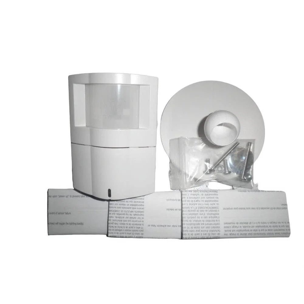 1200 sf. DC Passive Infrared Occupancy & Vacancy Sensor Wall Corner Mount, White